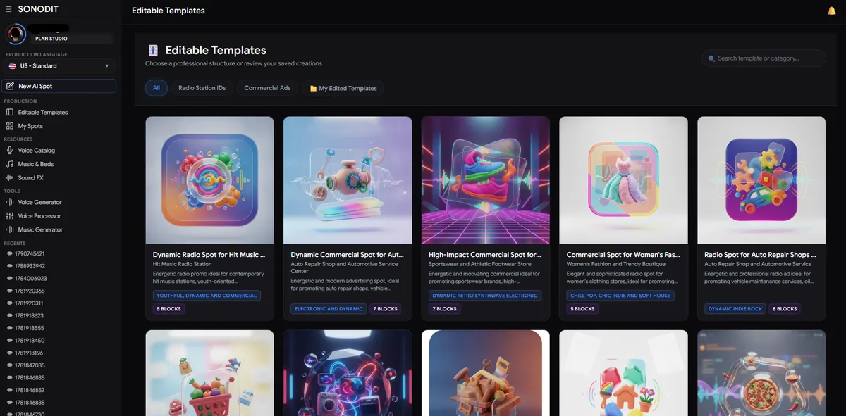 How to Create Radio Commercials and Professional Station IDs with AI Voiceover Templates